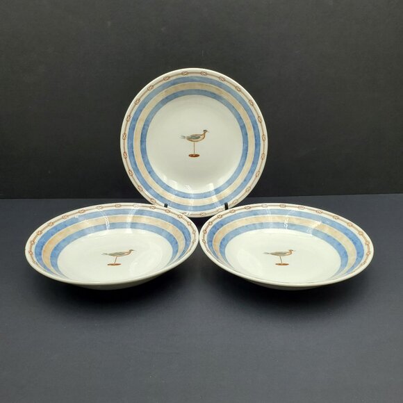 Churchill CCH16 Soup Cereal Bowls Churchill Nautical Coastal Bird Bowls - Picture 2 of 8